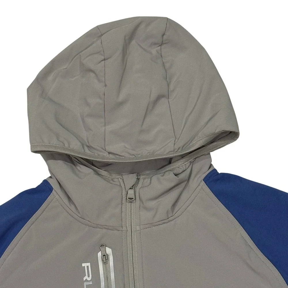 RLX Ralph Lauren Men's XXL 2XL Blue Gray Half Zip Hoodie Wicking Golf Jacket NEW - Picture 7 of 11